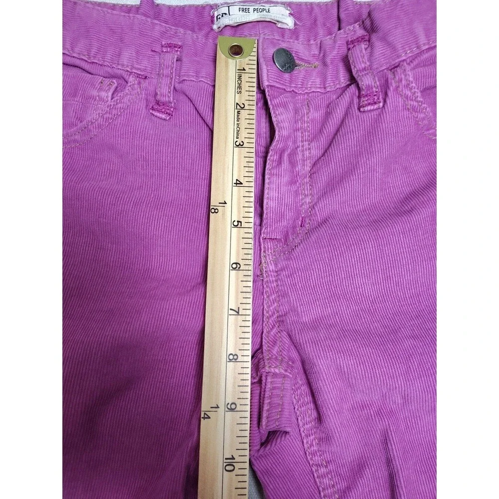 We The Free Free People Women's Pink Corduroy Low Rise‎ Tapered Pants Size W29 V